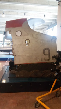 Unico pezzo di carlinga conservato al museo storico dell'Aeronautica di Vigna di Valle